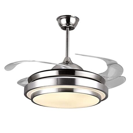 Hello Today Retractable Ceiling Fan With Remote - Dimmable Light Image