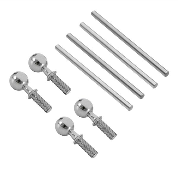 8Pcs Pivot Ball And Hinge Pin 4X67 5Mm Arac5032 For Arrma 6S Silver