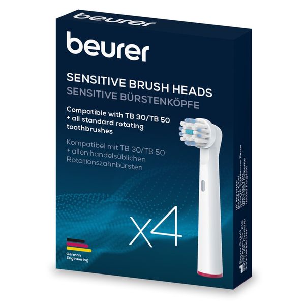 Beurer Toothbrush Heads: TB, Oral B &amp; Rotating Toothbrush Compatible SENS x 4