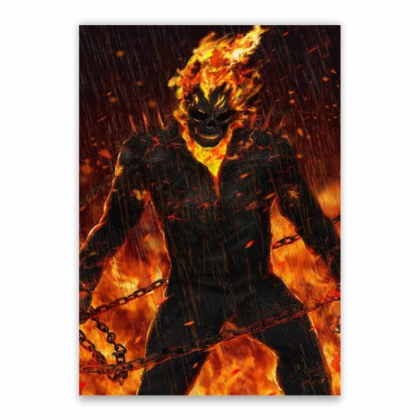 Ghost Rider In Chains Poster - A1