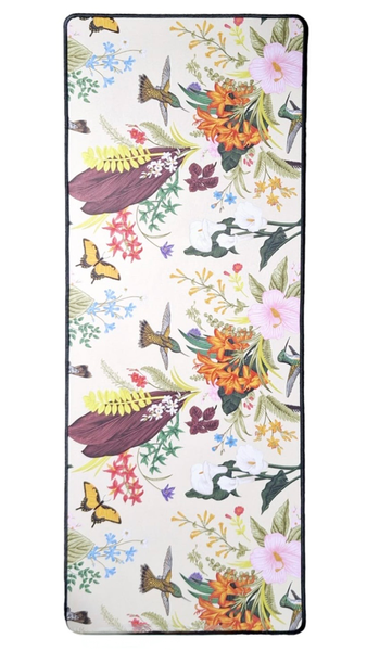 Versatile Desk/Kitchen/Bar Mat - Humming Birds, Butterflies &amp; Flowers