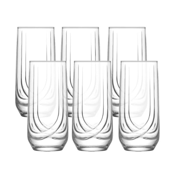 Elegant Elite Hi Ball Glass Set 6 Piece - 330ml
