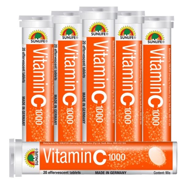 Sunlife Vitamin C1000 - 20 Effervescent Tablets - Pack of 6