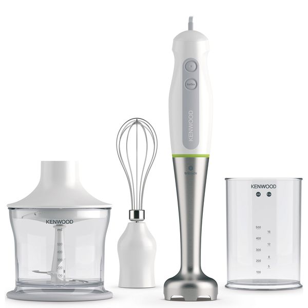 Kenwood - Triblade Hand Blender with Chopper &amp; Beaker - HDP109WG