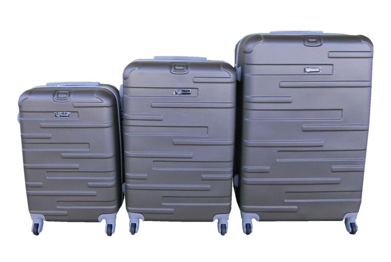 3 Piece Holiday Travel Luggage Bag Set - Brown