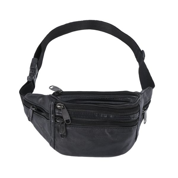 Men Waist Pack Leather Phone Bags Small Belt Bag Cool Fanny Packs