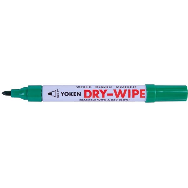 Green Yoken Whiteboard Marker Fine Bullet Point x4