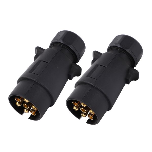 7 Pin Trailer Plug Connector 2 Pack 12V 24V