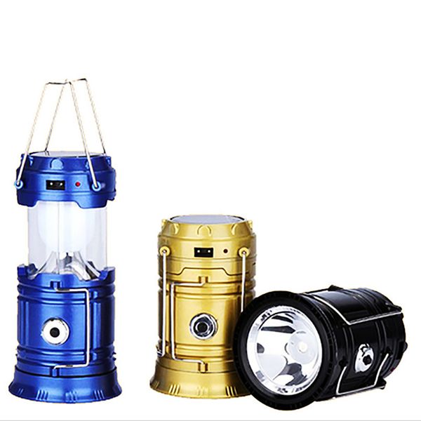 Multifunctional Camping Light Outdoor LED Solar Lamp-Black