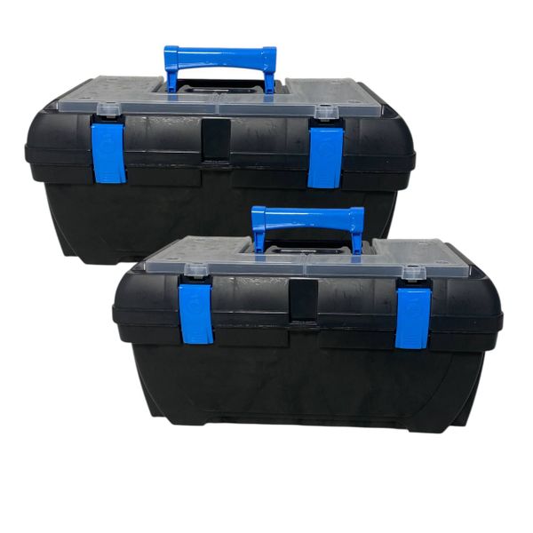 Otima DIY Toolbox Set - 2 Piece with Carry Handles and Secure Latches