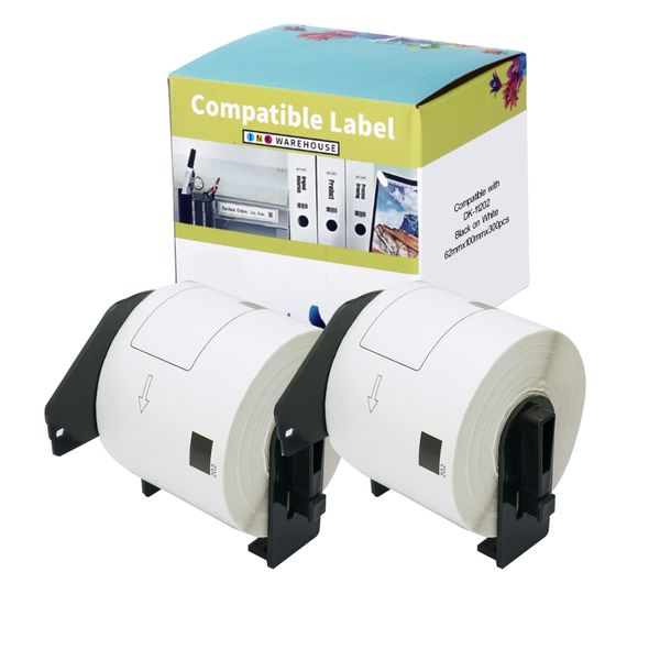 INKWAREHOUSE DK11202 Shipping Thermal Labels 62mm×100mm X 2