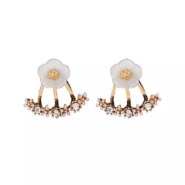 Crystal Stud Women's Earrings - Rose Gold