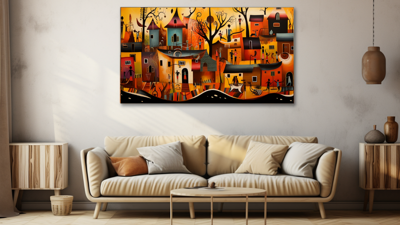 Canvas Wall Art - Homestead Harmony Abstract - HD0049