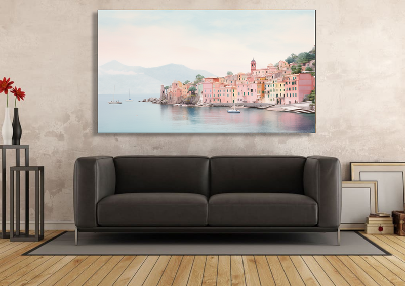 Canvas Wall Art - Italian Riviera Mirage - HC1263