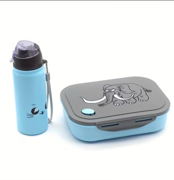 Cute Kids Lunch Box &amp; Water Bottle Set