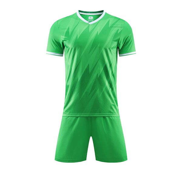 Youth Adult Soccer Jersey Tracksuit Kit - T-Shirt and Shorts - Green