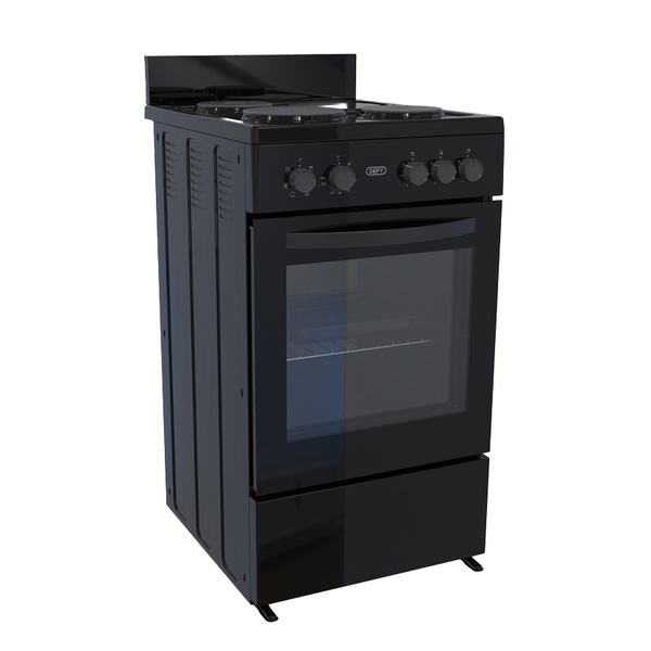 Defy DSS553 50cm 3 Solid Plate Compact Stove + Electric Oven - Black