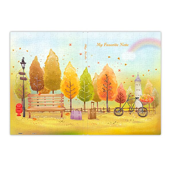 Colorful Autumn - A5 Notebook Cover Jigsaw Puzzle (329 pieces)
