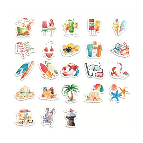 Beautiful Surfing Journaling Stickers - 46
