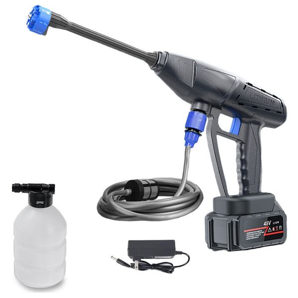 48V High-Pressure Wireless Power Washer: Versatile Cleaning Tool Gun - Blue