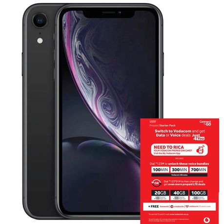 Apple iPhone XR 64 GB in Black good for Unlocked