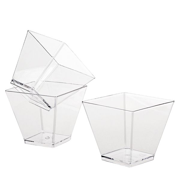 JOY 2 U 210ml Disposable Plastic Mousse Ice Cream Pudding Cups 40 Piece