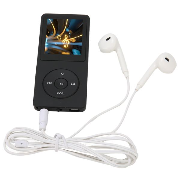 MP3 MP4 Player 1.8in Screen 8GB Memory 64GB Expandable 30 Hours Black