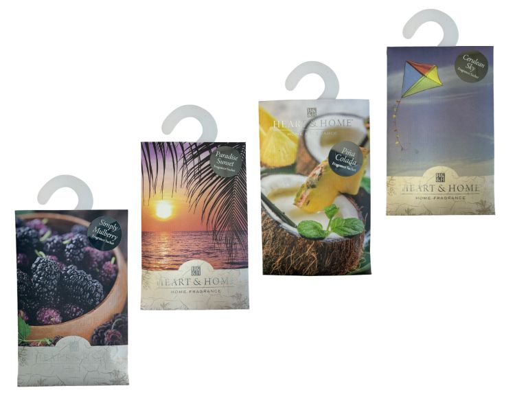 4 Piece History &amp; Heraldry Fragrance Sachet for Closet, Drawers &amp; Car -CPPS002