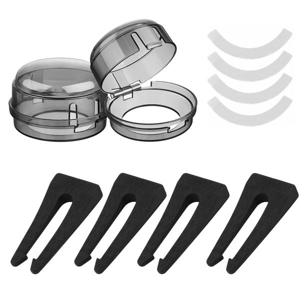 Universal 2 Pcs Stove Knob Covers &amp; 4 Pcs Stove Knob Lock for Child Safety