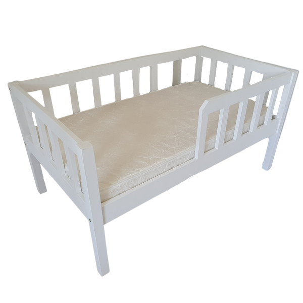 Just For Kids Intermediary Toddler Bed With Mattress - White Finish