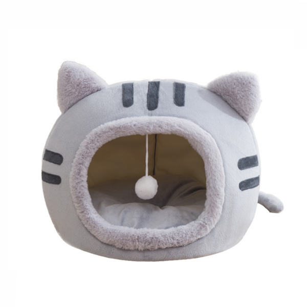 Cat-Shaped Bed, Semi-Enclosed Cat Bed Pad, Pet Supplies, Cat House