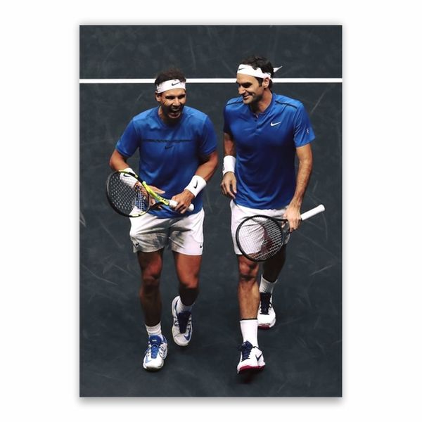 Nadal And Federer Poster - A1