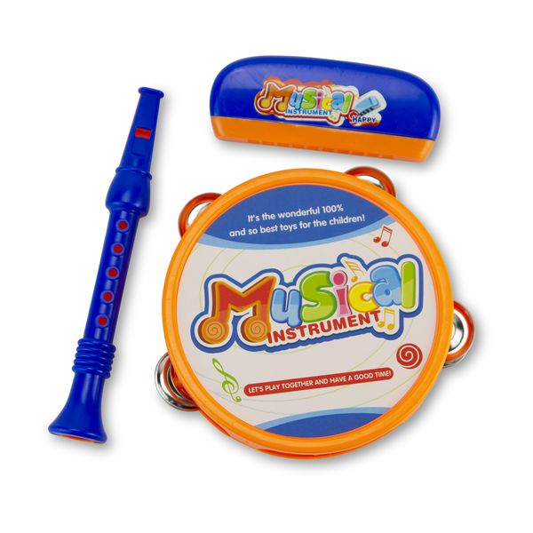 Little Band - Musical Playset - Toy - Harmonica, Tambourine &amp; Flute