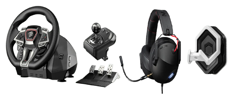 Mad Catz PRO Force Racing Wheel/Pedals/Gears with Headset &amp; GEM Storage