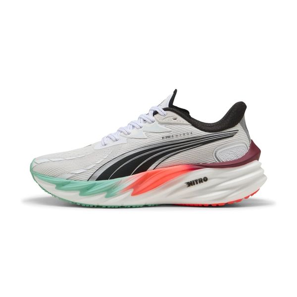 Puma Women's Velocity Nitro 4 Hyrox Road Running Shoes - White/Mint Melt