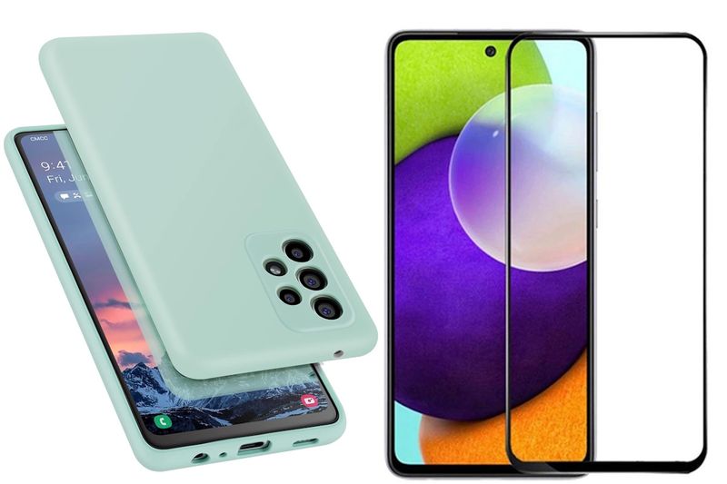 Ligth Green Phone Case &amp; Screen Protector Combo For Samsung GalaxyA52 &amp; A53