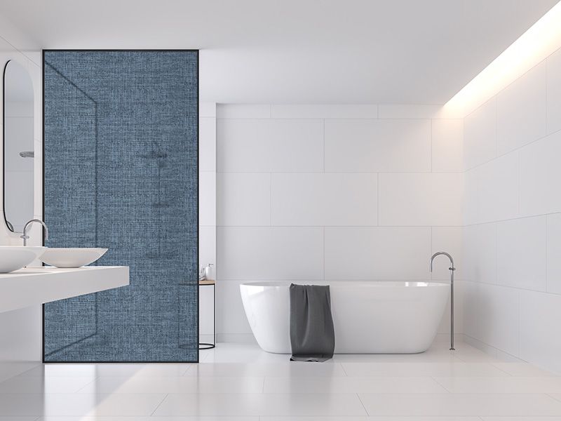 Robin Sprong Frosted Vinyl Sticker For Your Shower Glass - Dark Blue