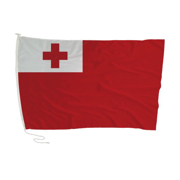 Tonga Flag with Rope and Toggle - 180 x 120cm
