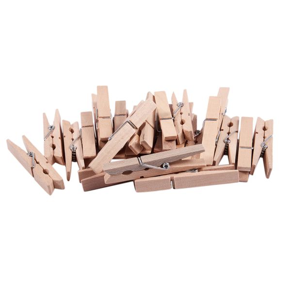 Wooden Clothes Pins Pegs Hanging Clips 24 Pieces