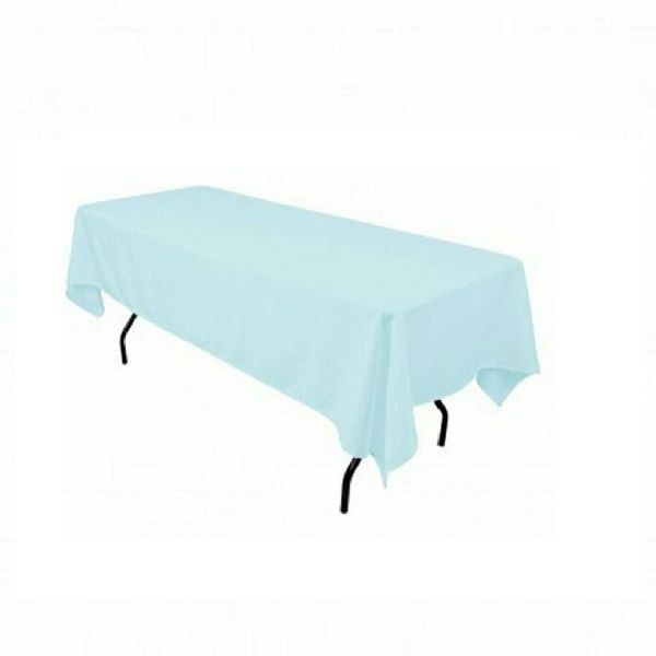 Baby Blue Short Black Tablecloth