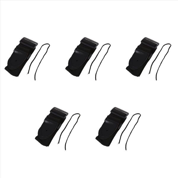 5X Adjustable Guitar Strap Band Acoustic Electric 132 x 6cm Black