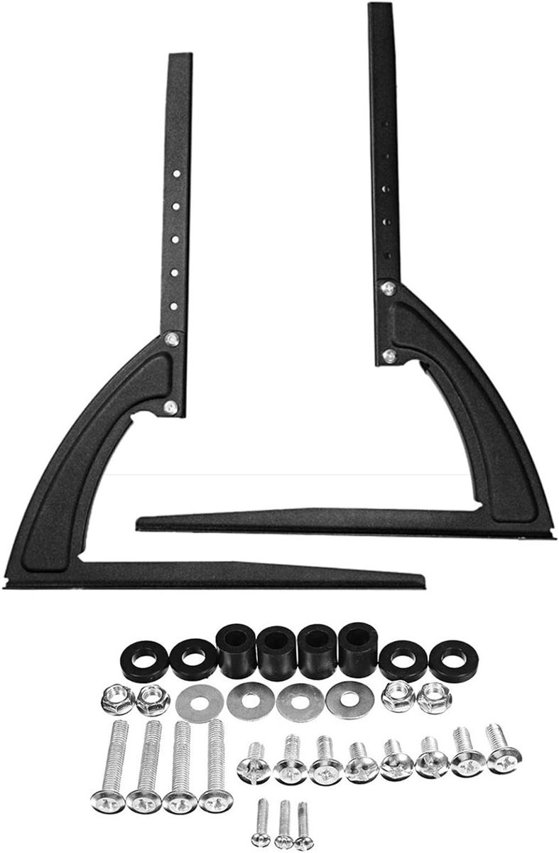 Universal Adjustable Metal Pedestal Desktop TV Stand Legs 26 To 37 Inch 