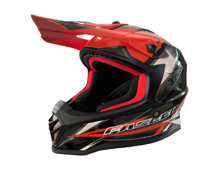 Faseed 608 Kids Red/Black Helmet image