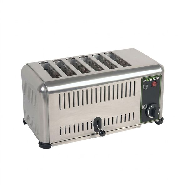 Avenia 6 Slice Manual Lift Toaster Stainless Steel 230V