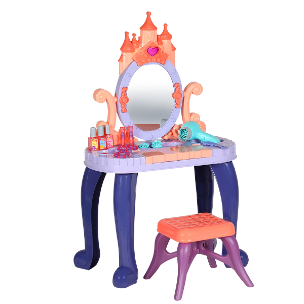 Girls Dressing Table with Piano and Stool Play Set with Lights &amp; Music