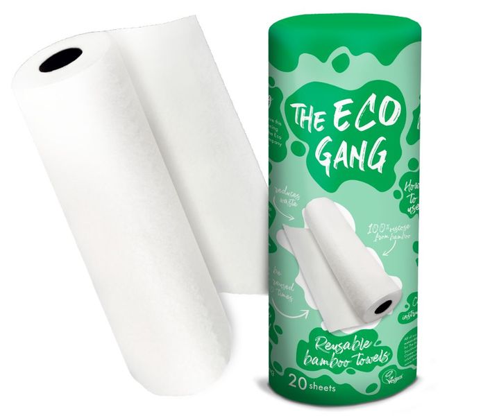 The Eco Gang Reusable Bamboo Paper Towels - Roll of 20 Sheets
