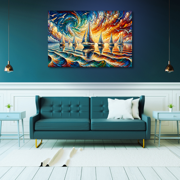 Canvas Wall Art Decor - Wave After Wave Artwork