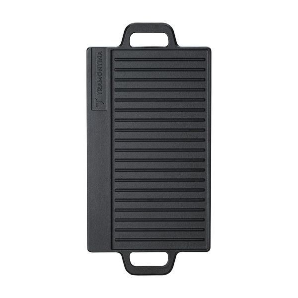 Tramontina Cast Iron Rectangular Griddle with Pre-Seasoned Finish 37cm 2.3L