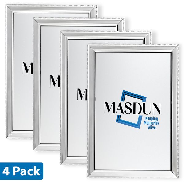 Masdun Silver Plated Picture Frames - Portrait - 125S14 - 4 Pack