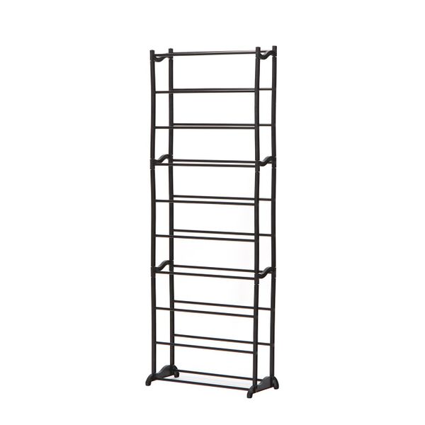 Gretmol 10 Tier Stackable Shoe Rack - Black
